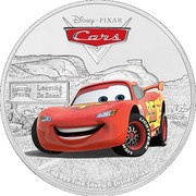 2 Dollars - Elizabeth II Lightning McQueen, Niue, 2017 reverse image