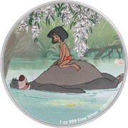 2 Dollars - Elizabeth II Mowgli and Baloo, Niue, 2017 reverse image