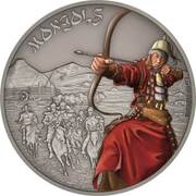 2 Dollars - Elizabeth II Mongols, Niue, 2017 reverse image