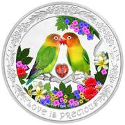 2 Dollars - Elizabeth II Lovebirds, Niue, 2017 reverse image