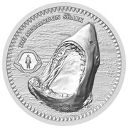 2 Dollars - Elizabeth II Megalodon, Niue, 2017 reverse image