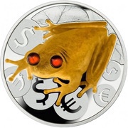 2 Dollars - Elizabeth II Money Frog, Niue, 2017 reverse image
