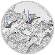2 Dollars - Elizabeth II Arctic Tern, Niue, 2017 reverse image