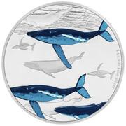 2 Dollars - Elizabeth II Humpback Whale, Niue, 2017 reverse image