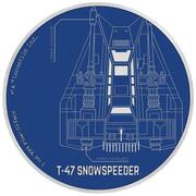 2 Dollars - Elizabeth II T-47 Snowspeeder, Niue, 2017 reverse image