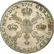 1 Couronne / Kronenthaler - Franz I, Belgium, 1755-1765 reverse image