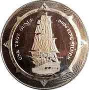 2 Dollars - Elizabeth II HMS Bounty, Niue, 2017-2019 reverse image