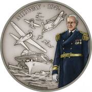 2 Dollars - Elizabeth II Battle of Midway, Niue, 2018 reverse image