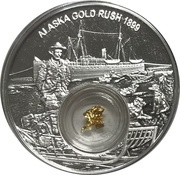 2 Dollars - Elizabeth II Alaska Gold Rush, Niue, 2018 reverse image
