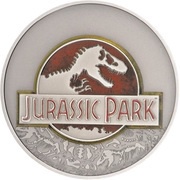 2 Dollars - Elizabeth II Jurassic Park 25th Anniversary, Niue, 2018 reverse image