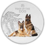 2 Dollars - Elizabeth II Year of the Dog, Niue, 2018 reverse image