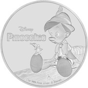 2 Dollars - Elizabeth II Pinocchio, Niue, 2018 reverse image
