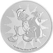 2 Dollars - Elizabeth II Scrooge McDuck, Niue, 2018 reverse image