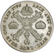 1 Couronne / Kronenthaler - Franz II Type II, Belgium, 1792-1801 reverse image
