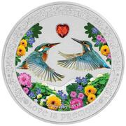 2 Dollars - Elizabeth II Kingfishers, Niue, 2018 reverse image