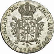 1 Ducaton - Maria Theresia Type 1, Belgium, 1749-1752 reverse image