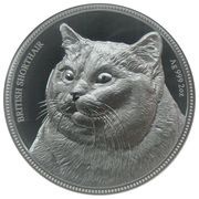 2 Dollars - Elizabeth II British Shorthair, Niue, 2018 reverse image