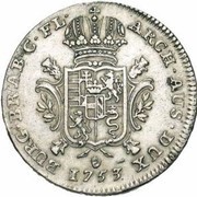 1 Ducaton - Maria Theresia Type 2, Belgium, 1752-1754 reverse image