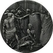 2 Dollars - Elizabeth II Jesus Scourged, Niue, 2018 reverse image