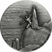 2 Dollars - Elizabeth II Temptation of Jesus, Niue, 2018 reverse image