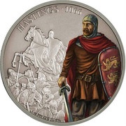 2 Dollars - Elizabeth II Battle of Hastings, Niue, 2018 reverse image