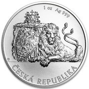 2 Dollars - Elizabeth II Czech Lion, Niue, 2018-2019 reverse image