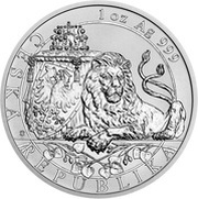 2 Dollars - Elizabeth II Czech Lion, Niue, 2018-2019 reverse image