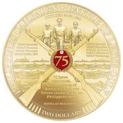 2 Dollars - Elizabeth II Battle of Leyte, Niue, 2019 reverse image