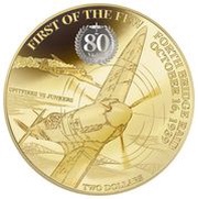 2 Dollars - Elizabeth II Spitfire, Niue, 2019 reverse image
