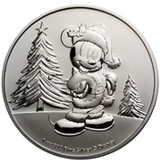 2 Dollars - Elizabeth II Mickey Mouse - Christmas, Niue, 2019 reverse image