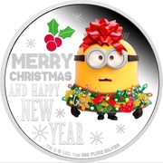 2 Dollars - Elizabeth II Minion Christmas 2019, Niue, 2019 reverse image