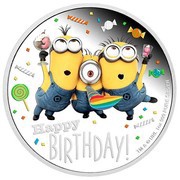 2 Dollars - Elizabeth II Minion Happy Birthday, Niue, 2019 reverse image