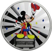 2 Dollars - Elizabeth II Mickey Mouse, Niue, 2019 reverse image