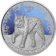 2 Dollars - Elizabeth II Lynx, Niue, 2019 reverse image
