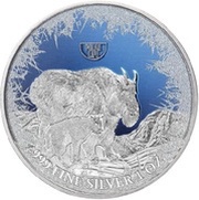 2 Dollars - Elizabeth II Mountain Goat, Niue, 2019 reverse image