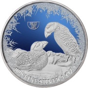 2 Dollars - Elizabeth II Puffin, Niue, 2019 reverse image