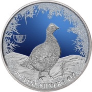 2 Dollars - Elizabeth II Willow ptarmigan, Niue, 2019 reverse image