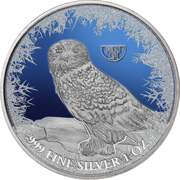 2 Dollars - Elizabeth II Owl, Niue, 2019 reverse image