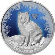 2 Dollars - Elizabeth II Polar Fox, Niue, 2019 reverse image