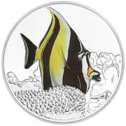 2 Dollars - Elizabeth II Moorish Idol, Niue, 2019 reverse image