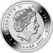 2 Dollars - Elizabeth II Majestic Blue Peafowl obverse image