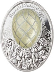 2 Dollars - Elizabeth II Diamond Trellis Egg, Niue, 2019 reverse image