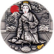 2 Dollars - Elizabeth II Geisha, Niue, 2019 reverse image