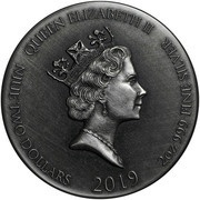 2 Dollars - Elizabeth II Samson Slays the Lion obverse image