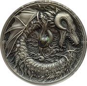 2 Dollars - Elizabeth II Norse Dragon, Niue, 2019 reverse image