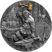 2 Dollars - Elizabeth II Hephaestus, Niue, 2019 reverse image