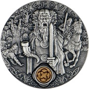 2 Dollars - Elizabeth II Svetovid, Niue, 2019 reverse image