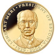 2 Dollars - Elizabeth II Lennart Meri, Niue, 2019 reverse image