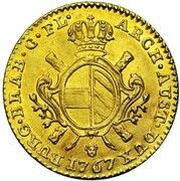 2 Souverains - Maria Theresa Type 3, Belgium, 1767-1780 reverse image