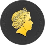 2 Dollars - Elizabeth II Clone Trooper. Black Ruthenium 24K Gold Edition obverse image